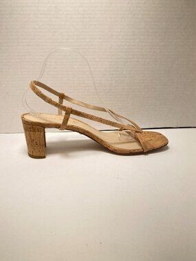 Pelle Moda Womens Francis Strap Cork Sling back Sandal Sz 11